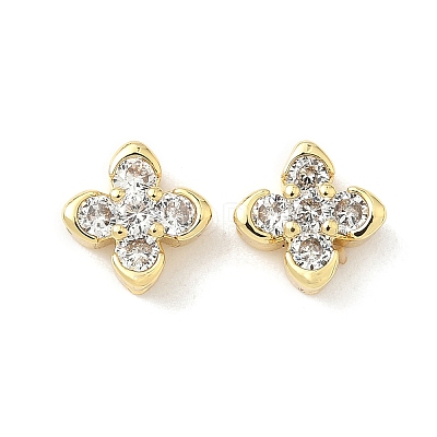 Brass Micro Pave Cubic Zirconia Beads KK-Z120-16G-1
