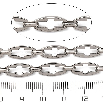 304 Stainless Steel Hollow Cross Link Chains CHS-S012-23P-1