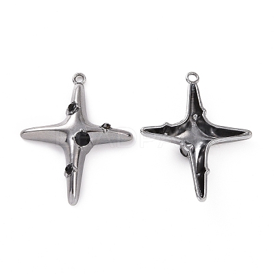 Rack Plating Alloy Rhinestone Pendants FIND-I037-35B-1
