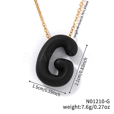 Alloy Initial Pendant Necklaces RS8745-7-1