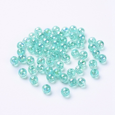 Eco-Friendly Transparent Acrylic Beads X-PL733-9-1