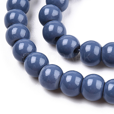 Painted Glass Beads Strands X-DGLA-S071-4mm-B45-1
