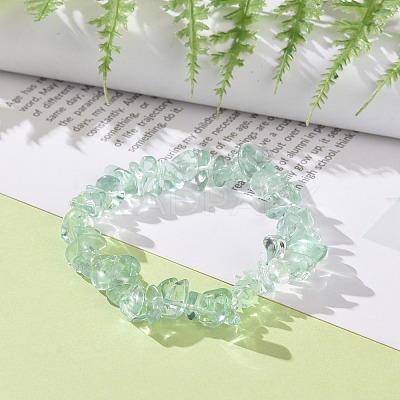 Unisex Chip Glass Beaded Stretch Bracelets BJEW-S143-48-1-1