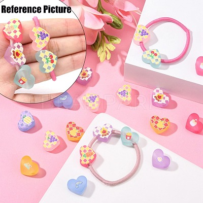 Transparent Printed Acrylic Beads MACR-S373-124-H05-1