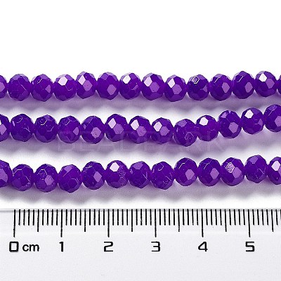 Baking Paint Imitation Jade Glass Bead Strands DGLA-A034-J8MM-A27-1