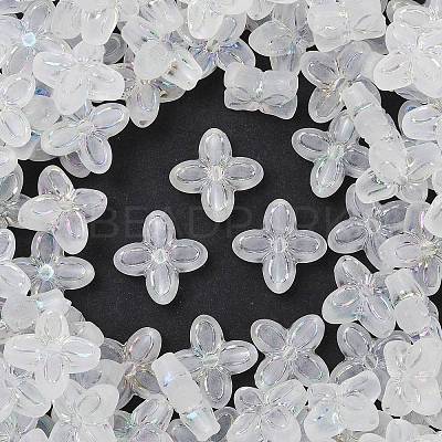 Frosted Transparent Acrylic Beads X1-OACR-P029-09B-05-1