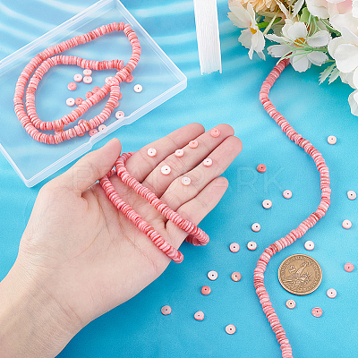 Disc Shell Beads Strands SSHEL-PH0002-47-1