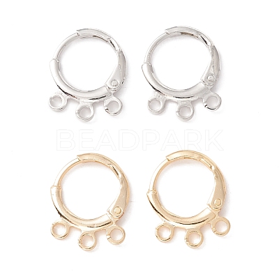 Brass Huggie Hoop Earring Findings KK-A158-02G-1