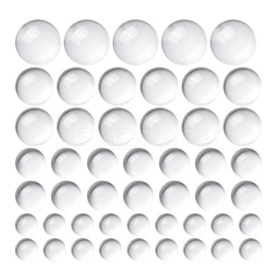 80Pcs 4 Size Transparent Glass Cabochons GGLA-ZZ0001-03-1