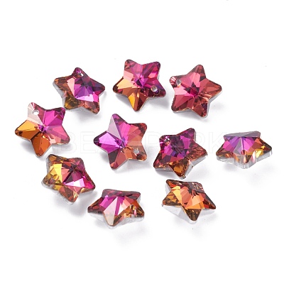 Electroplate Glass Charms GLAA-H104-A01-1