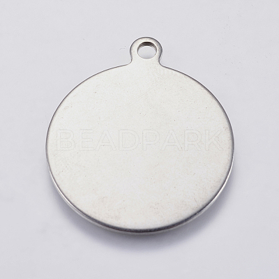 Tarnish Resistant 201 Stainless Steel Stamping Blank Tag Pendants STAS-F139-038P-1