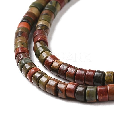 Natural Polychrome Jasper/Picasso Stone/Picasso Jasper Beads Strands G-F631-A50-1
