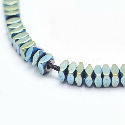 Electroplate Non-magnetic Synthetic Hematite Beads Strands G-L489-D06-1