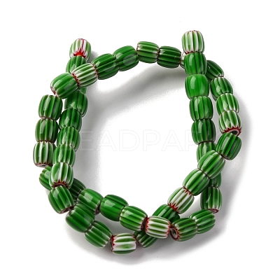 Handmade Lampwork Chevron Beads Strands LAMP-K041-01B-05-1