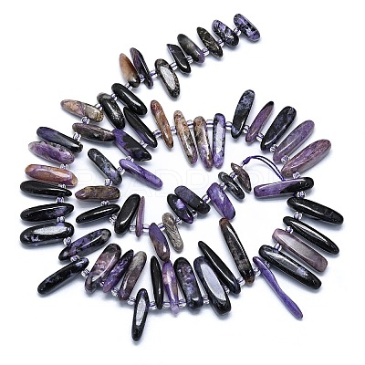 Natural Charoite Beads Strands G-G106-J05-01-1
