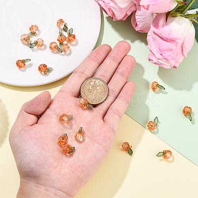 20Pcs Transparent Glass Charms PALLOY-YW00094-1