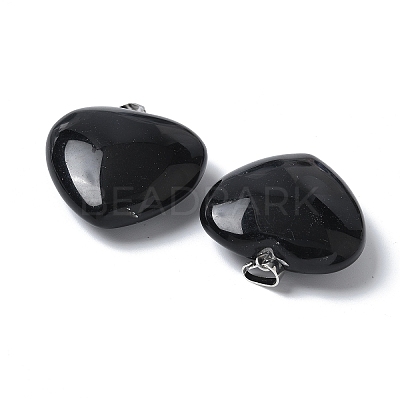 Natural Obsidian Pendants G-A259-02P-07-1