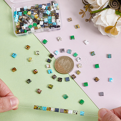 160Pcs 16 Styles 2-Hole Glass Seed Beads SEED-PH0002-70-1