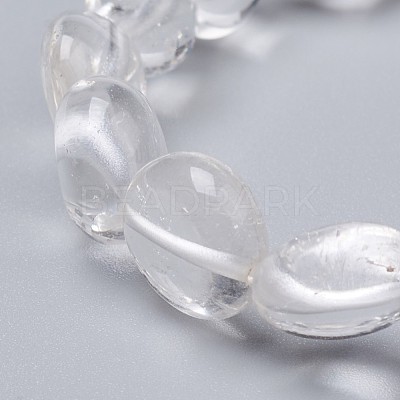 Natural Quartz Crystal Stretch Beaded Bracelets BJEW-K213-C01-1