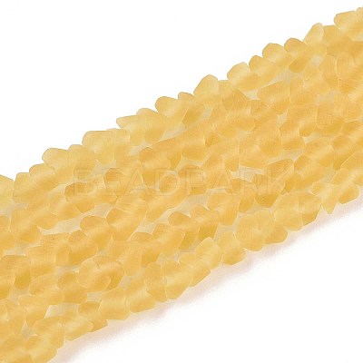 Frosted Transparent Glass Beads Strands LS-GLAA-N016-4mm-23-1