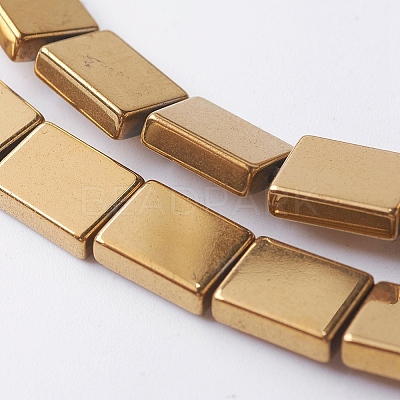 PVD Vacuum Plating Electroplate Non-magnetic Synthetic Hematite Beads Strands G-F534-J01-1