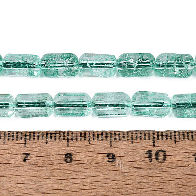 Crackle Transparent Glass Beads Strands GLAA-N068-05A-05-1