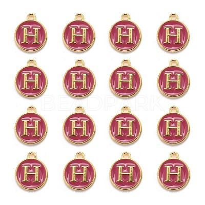 Golden Plated Alloy Enamel Charms ENAM-S118-08H-1