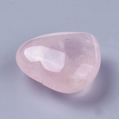 Natural Rose Quartz Heart Love Stone G-O174-13-1