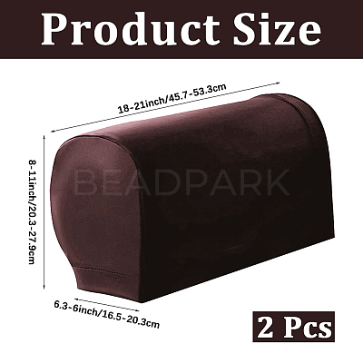 1 Pair Imitation Leather Sofa Armrest Covers AJEW-CL0002-21A-1