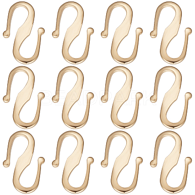 30Pcs Brass S Hook Clasps KK-BBC0008-69-1