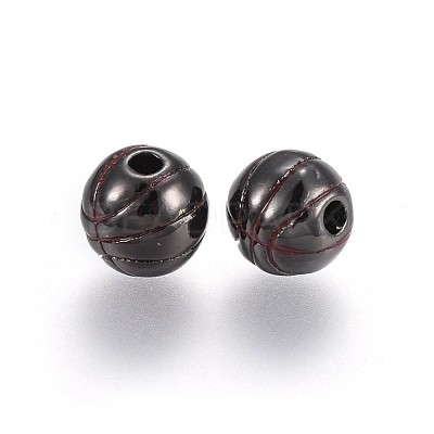 Brass Enamel Beads KK-L179-07B-1