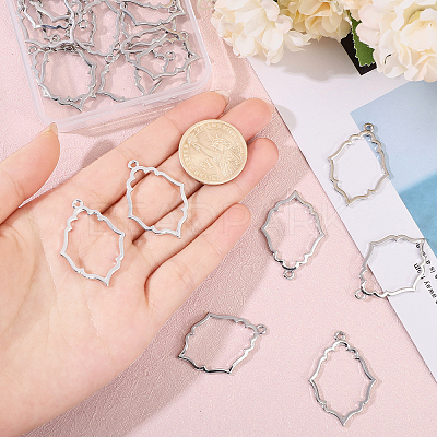 20Pcs Alloy Open Back Bezel Pendants FIND-CA0008-78-1