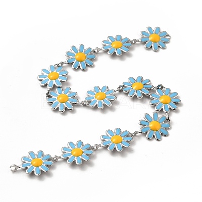 304 Stainless Steel Flower Link Chains CHS-C004-04C-P-1