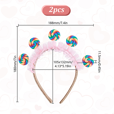 Cloth Lollipop Hair Bands for Women Girl OHAR-WH0021-89B-1