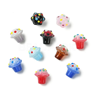 16Pcs 8 Colors Handmade Lampwork Enamel Bumpy Beads LAMP-CJ0002-72-1