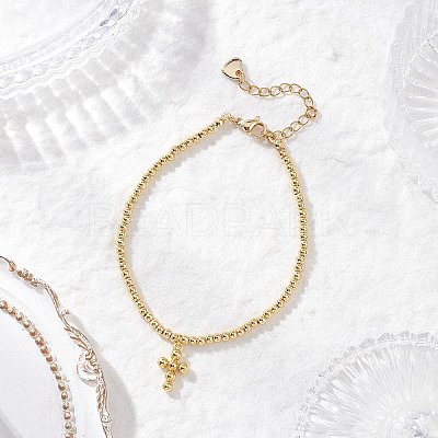 Brass Charm Bracelets BJEW-JB12205-1