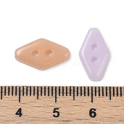 2-Hole Glass Buttons PORC-R010-08-1