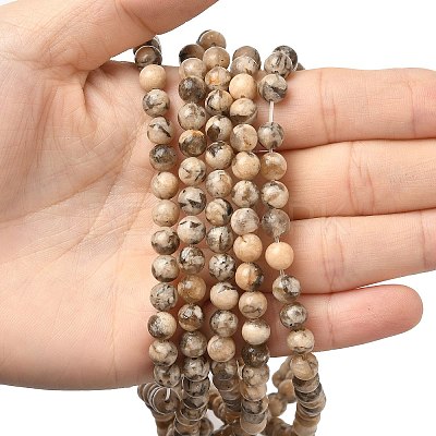 Natural Feldspar Beads Strands G-S259-26-6mm-1