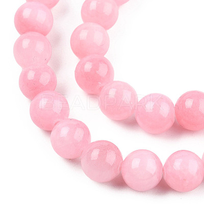 Natural Dyed Yellow Jade Gemstone Bead Strands G-R271-8mm-Y01-1