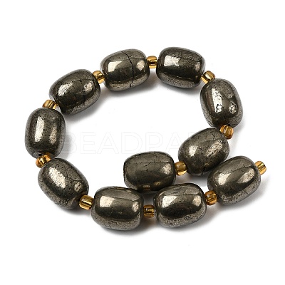Natural Pyrite Beads Strands G-Z131-D01-02-1