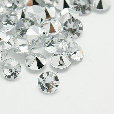 Imitation Taiwan Acrylic Rhinestone Pointed Back Cabochons GACR-A003-5mm-01-1