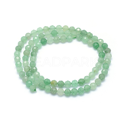 Natural Green Aventurine Beads Strands X-G-E411-37-4mm-1