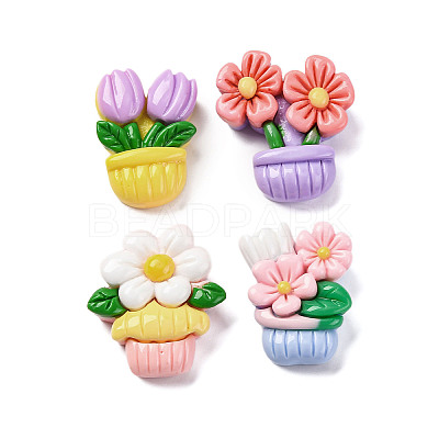 Opaque Resin Cabochons RESI-R455-01R-1