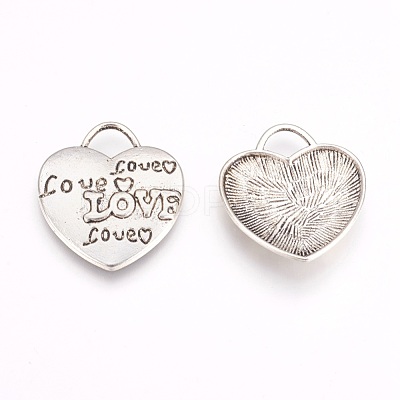 Tibetan Style Alloy Pendants TIBEP-A9142-AS-RS-1