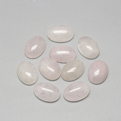 Natural Rose Quartz Cabochons X-G-R415-14x10-48-1