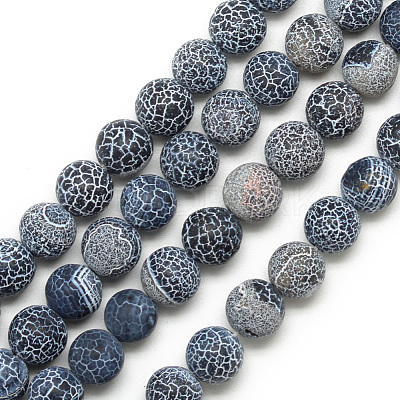 Natural Weathered Agate Bead Strands X-G-S237-8mm-05-1