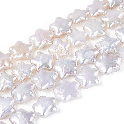 Natural Baroque Keshi Pearl Beads Strands PEAR-S020-Z06-01-1