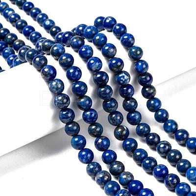 Natural Lapis Lazuli Bead Strands X-G-G953-01-8mm-1