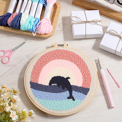 Punch Embroidery Starter Kits DIY-WH20007-13D-1