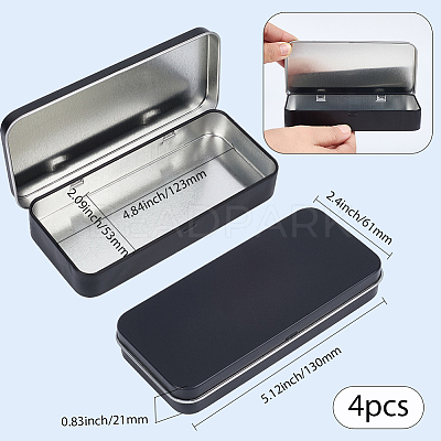 4Pcs Tinplate Storage Boxs CON-SP0001-17-1